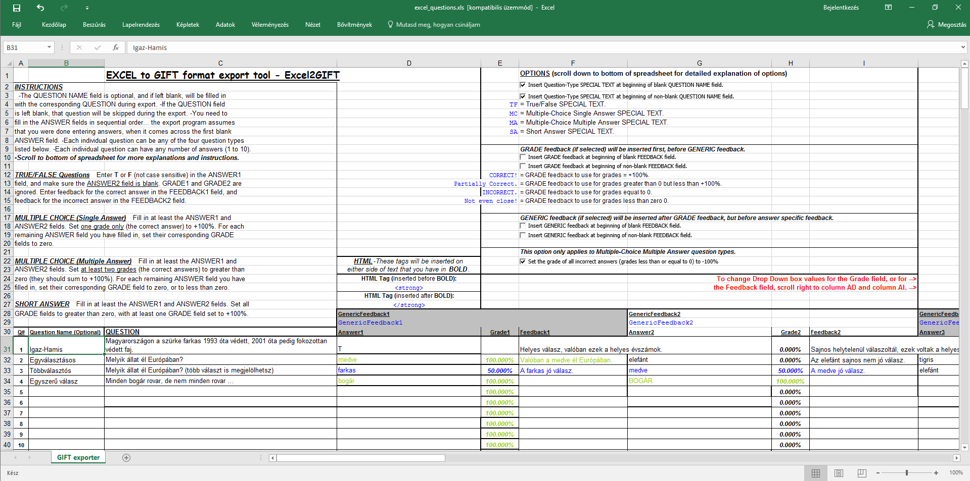 Excel Sprawdzian 1.liceum Moodle